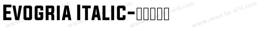 Evogria Italic字体转换